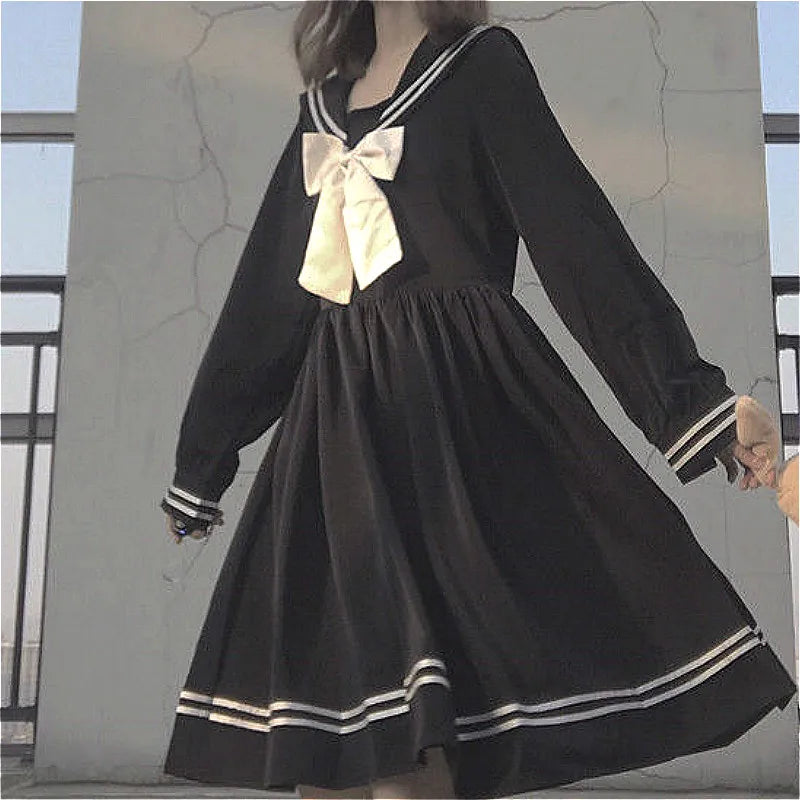 Japanese Loose Bow Dress
