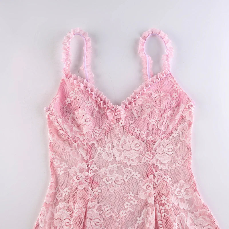 Pink Lace Cami for Sleep