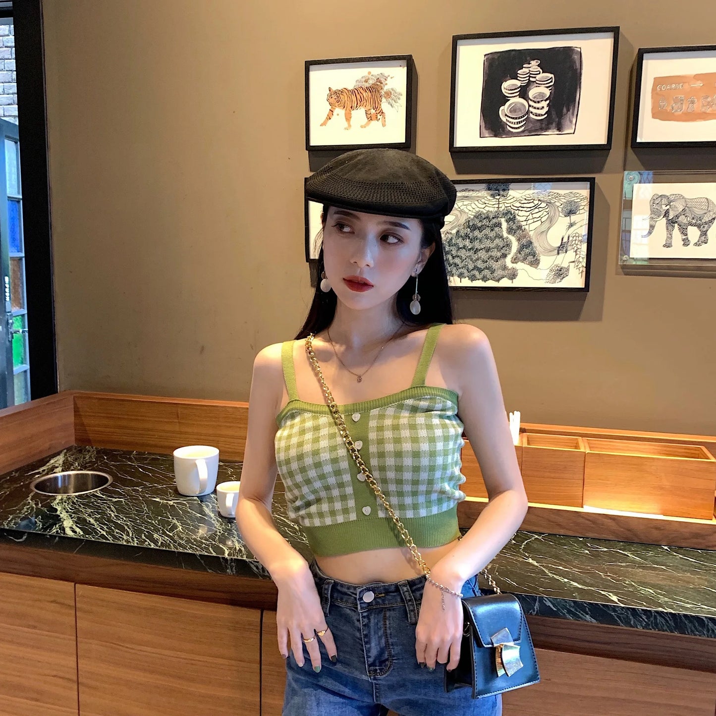 Plaid Crop Top