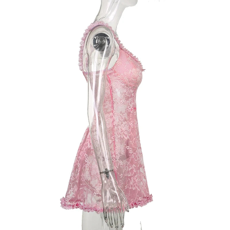Pink Lace Cami for Sleep