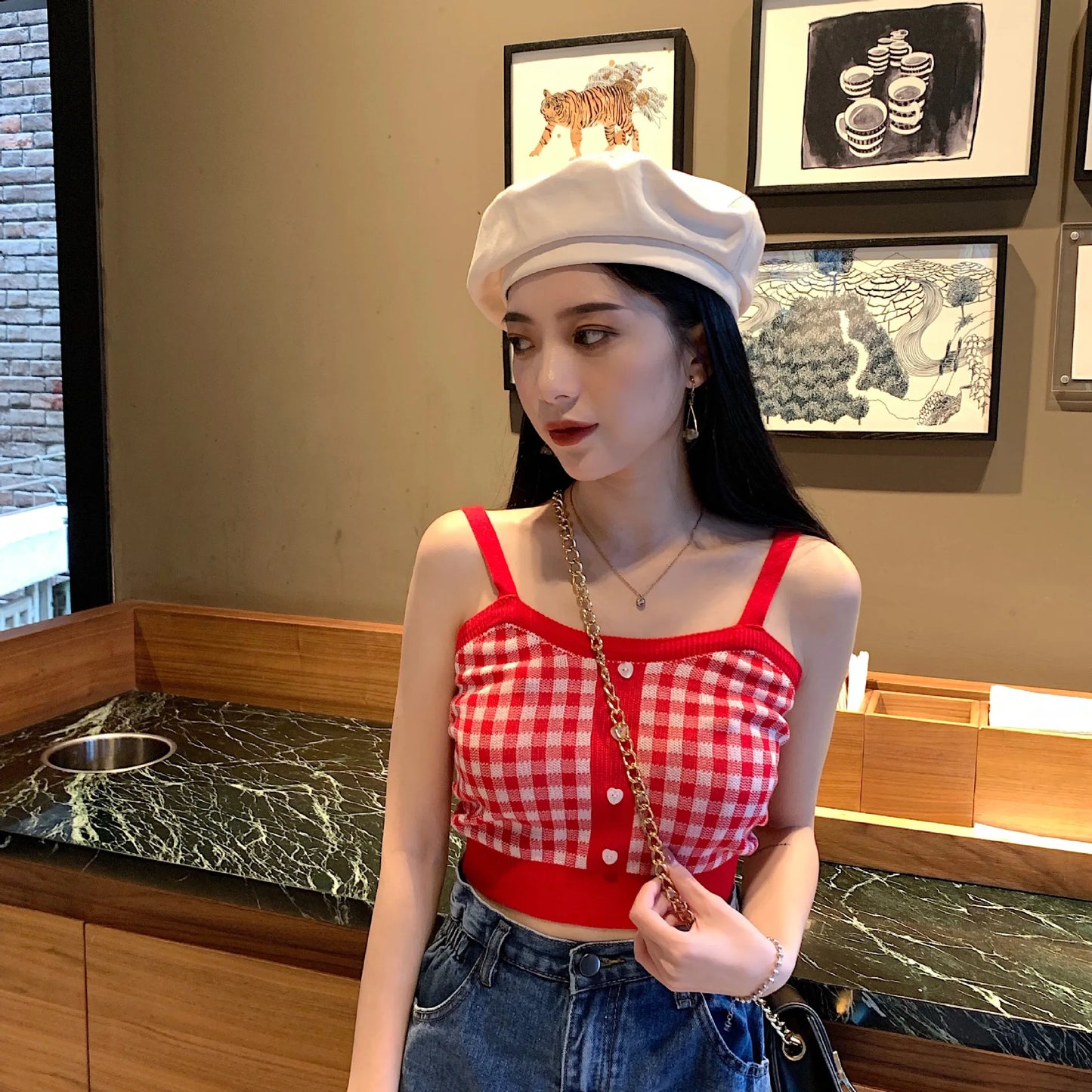 Plaid Crop Top