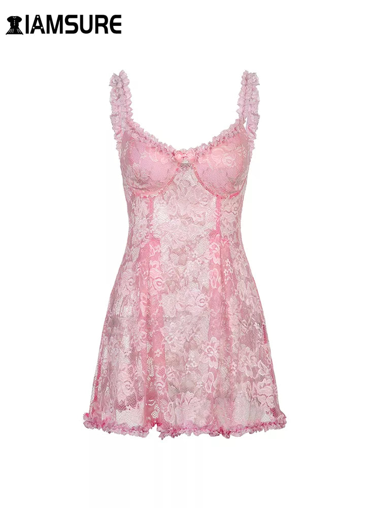 Pink Lace Cami for Sleep
