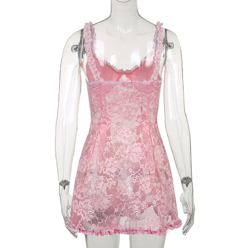 Pink Lace Cami for Sleep