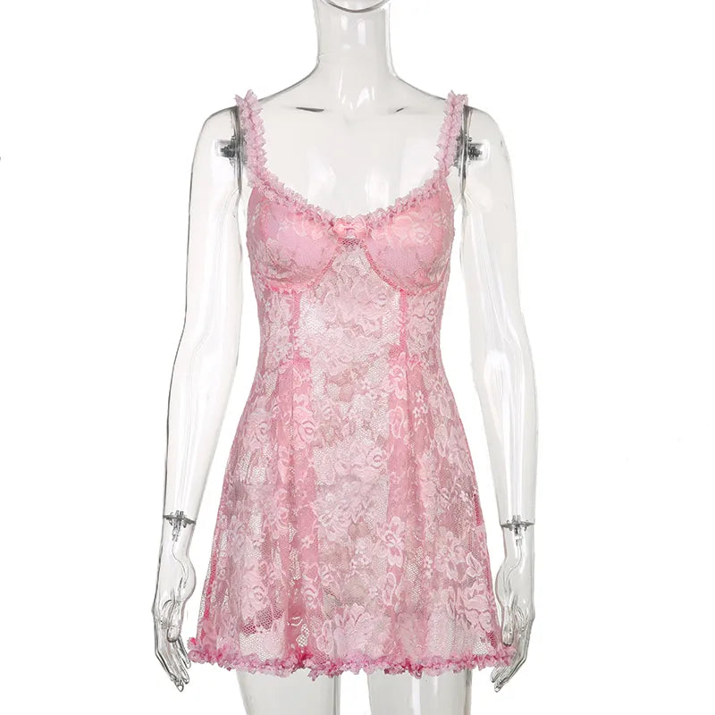 Pink Lace Cami for Sleep