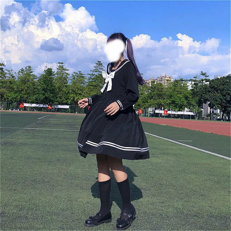 Japanese Loose Bow Dress