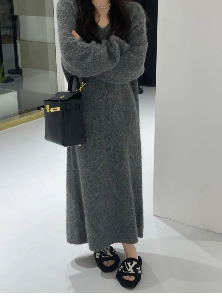 Full-Length Sweater Dress