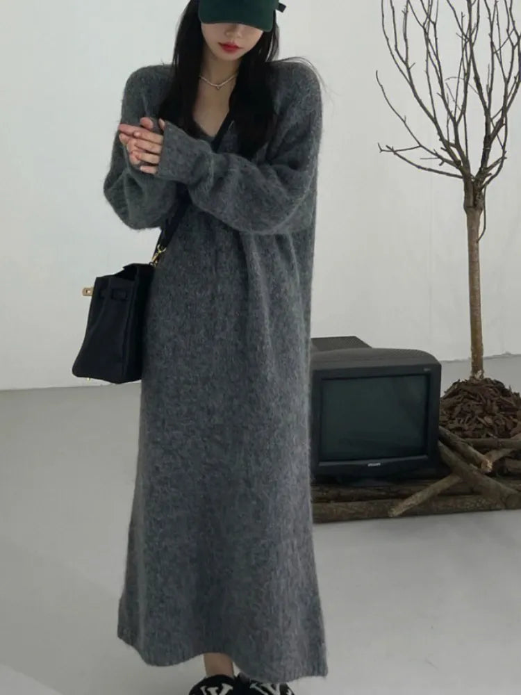 Full-Length Sweater Dress