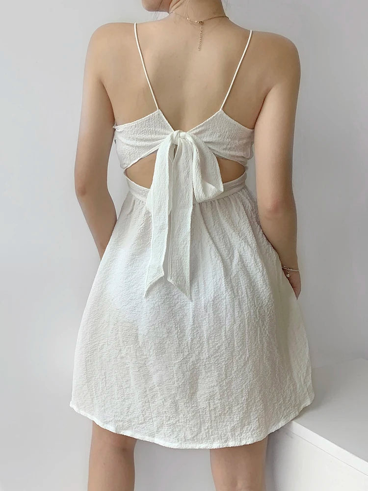 Summer White Ruffle Dress