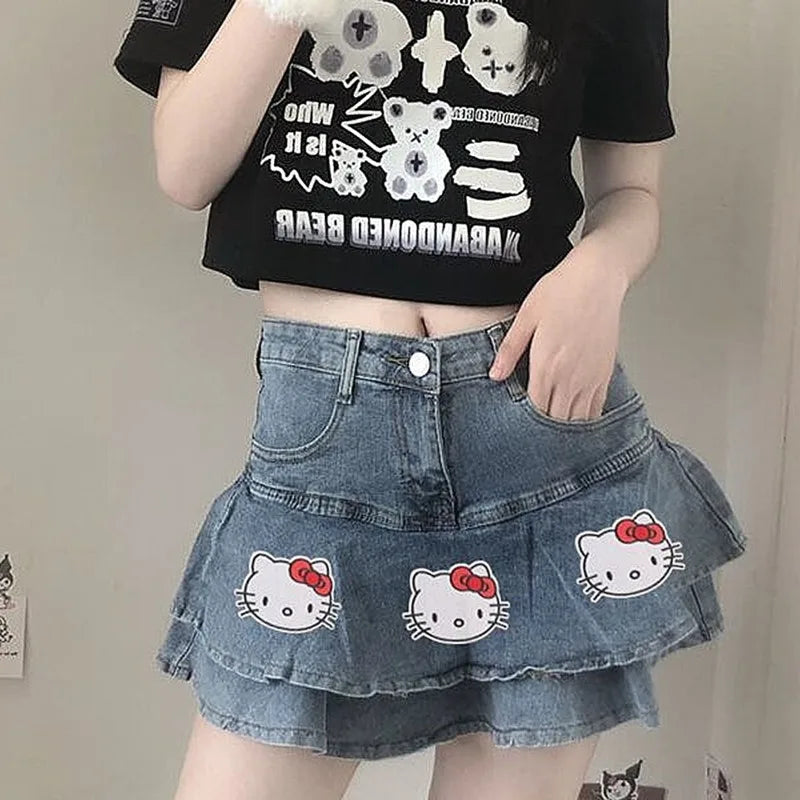 Hello Kitty Denim Miniskirt