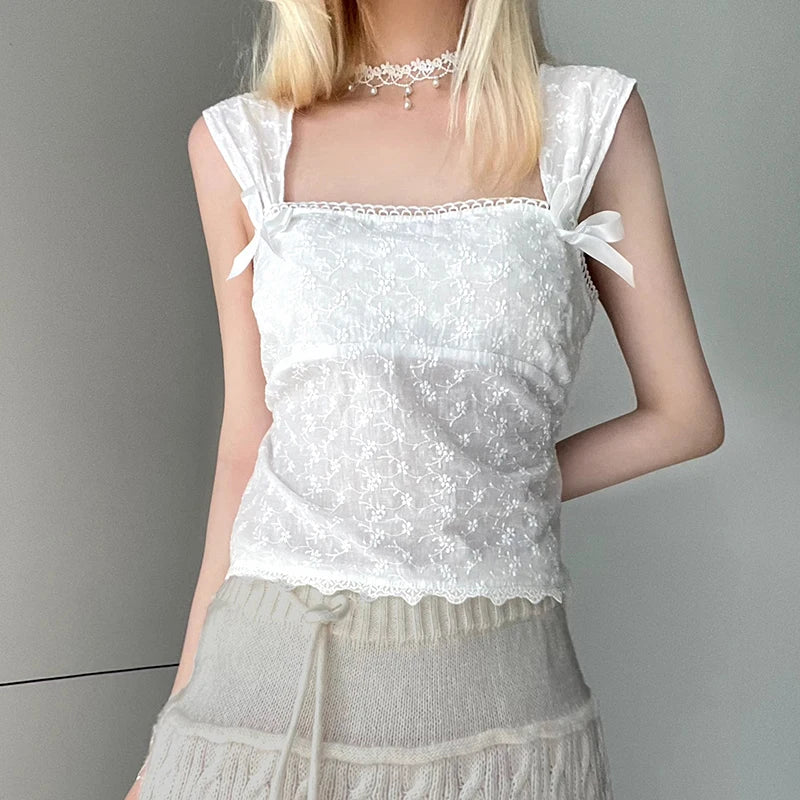 Lace Double-Layer Tank