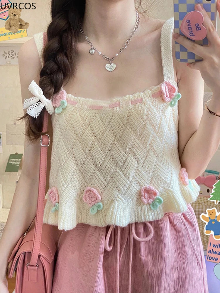 Knitted Sakura Tank Top