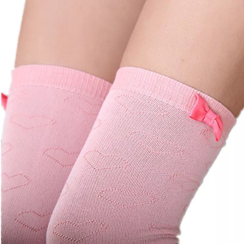 Pink Bow Knee Socks