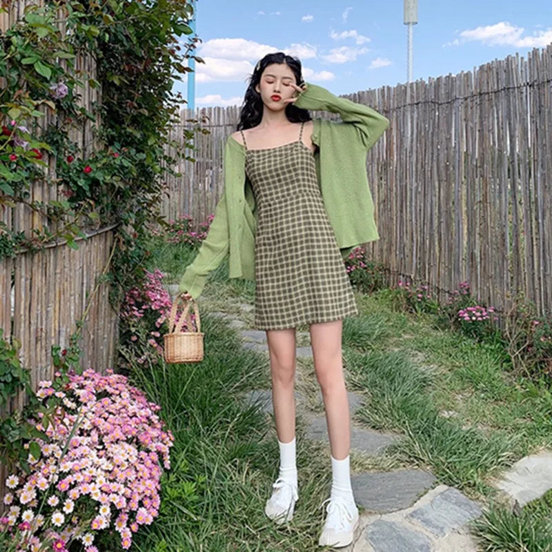 Vintage Plaid Dress