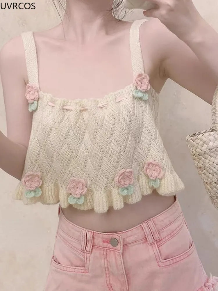 Knitted Sakura Tank Top