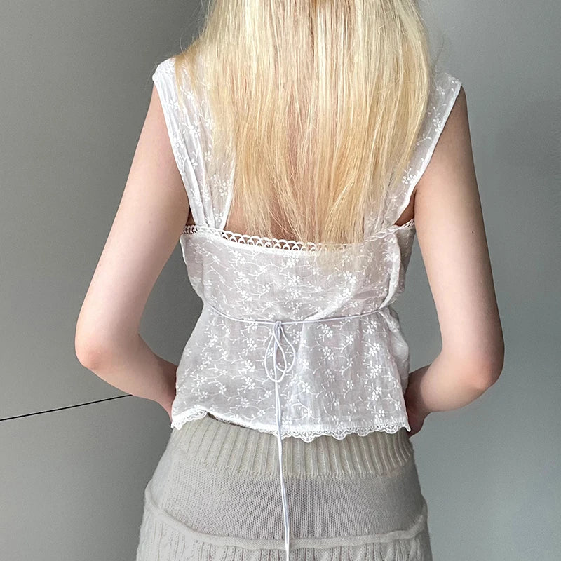 Lace Double-Layer Tank