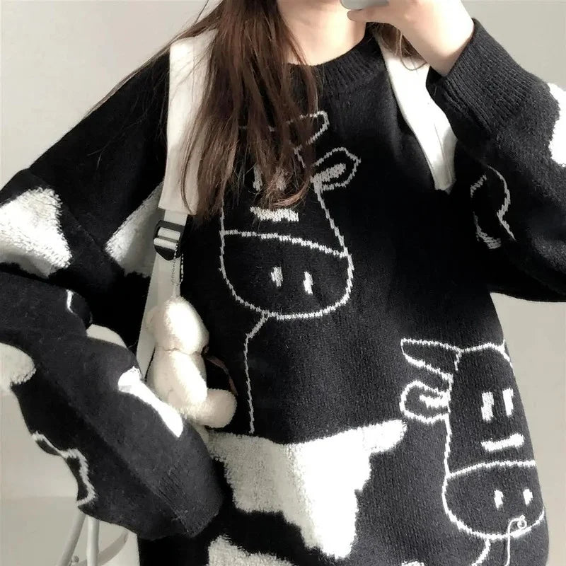 Korean Style Cow Sweater