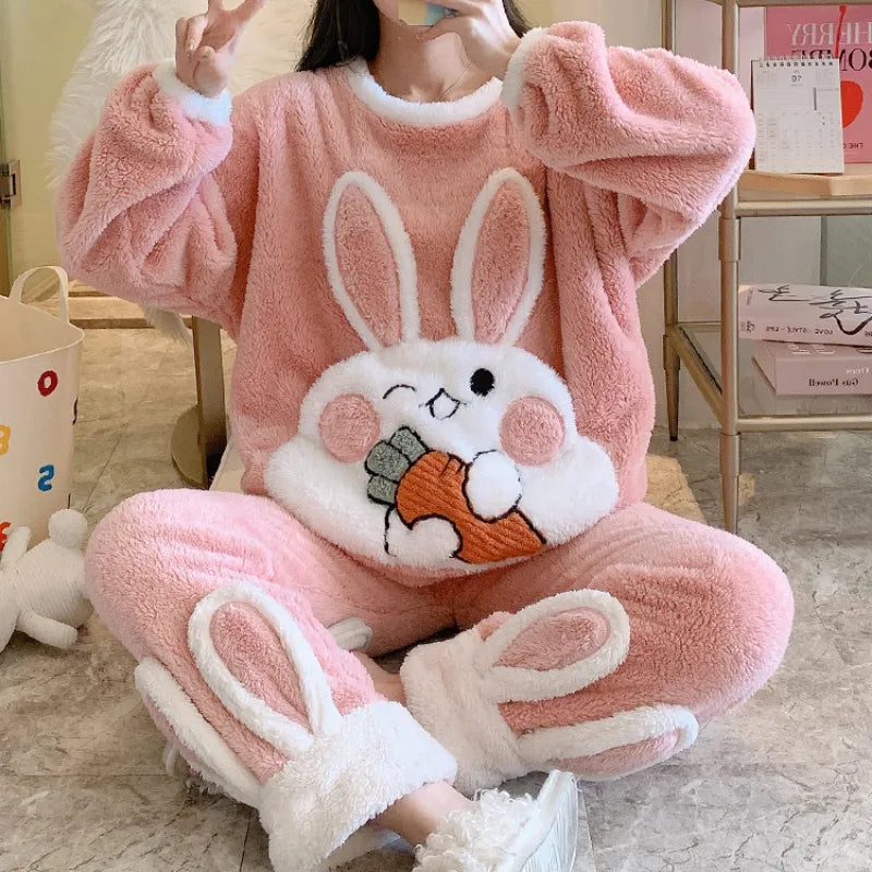 Soft Fluffy Bunny Pajamas