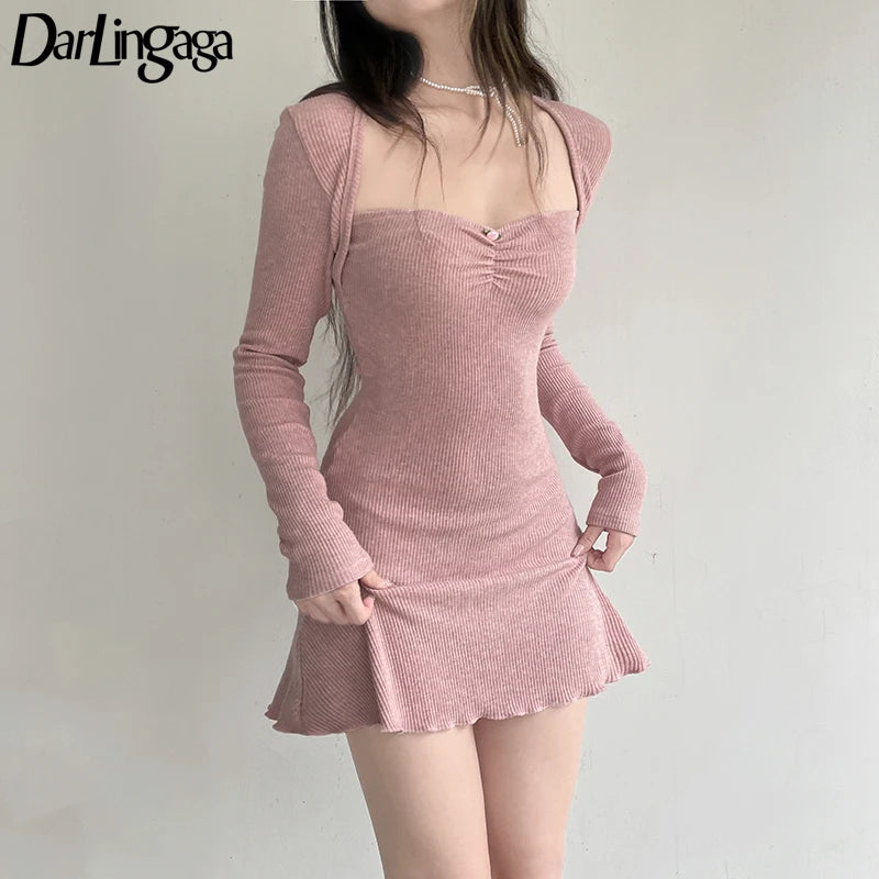 Korean Ribbed Minidress
