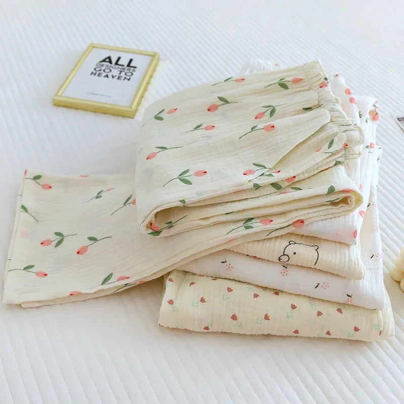 Cotton Flower Pants