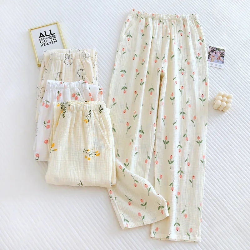 Cotton Flower Pants