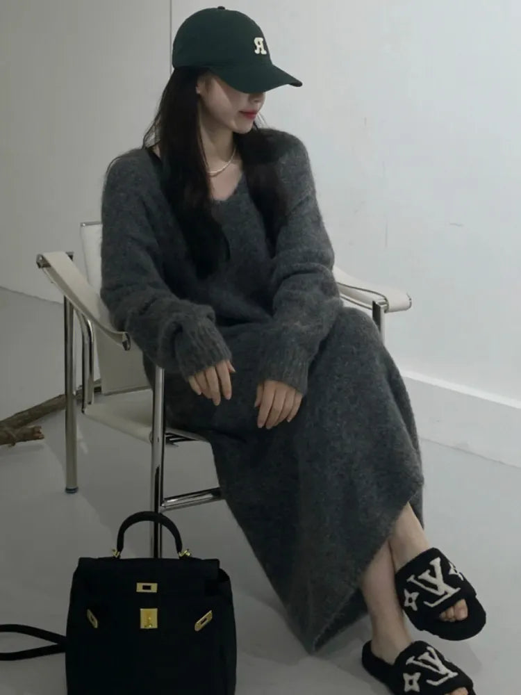 Full-Length Sweater Dress