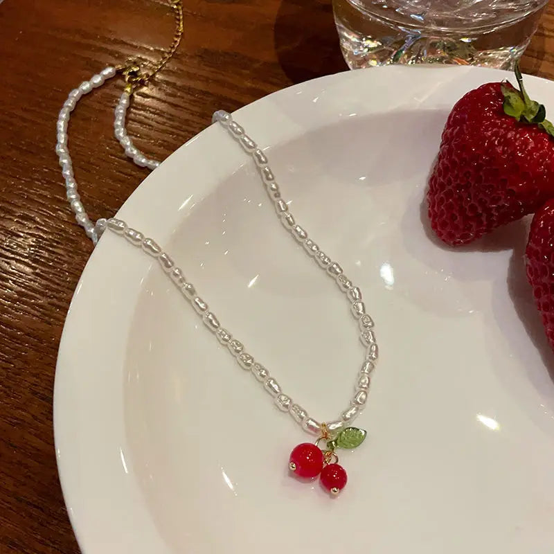 Red Cherry Necklace