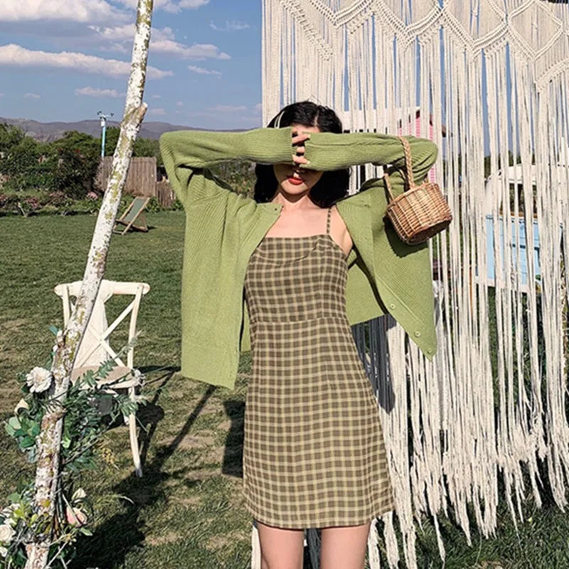 Vintage Plaid Dress