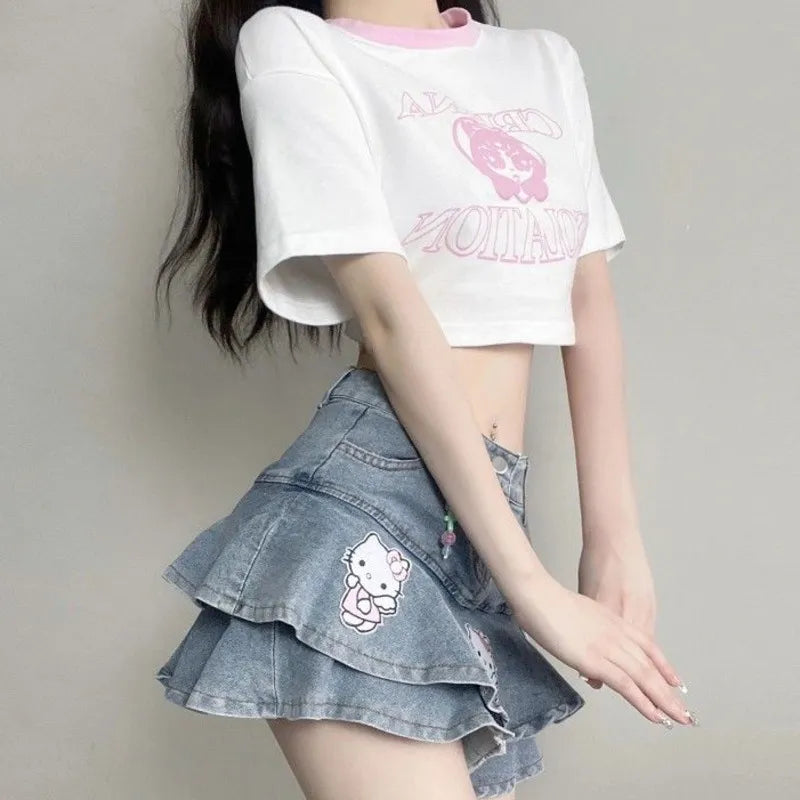 Hello Kitty Denim Miniskirt