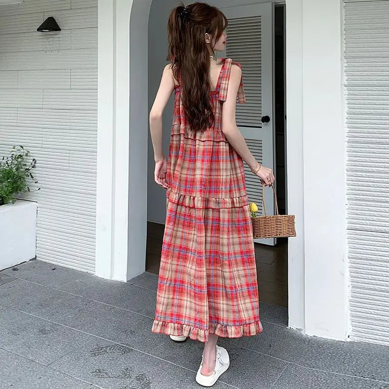Oversized Vintage Plaid Dress