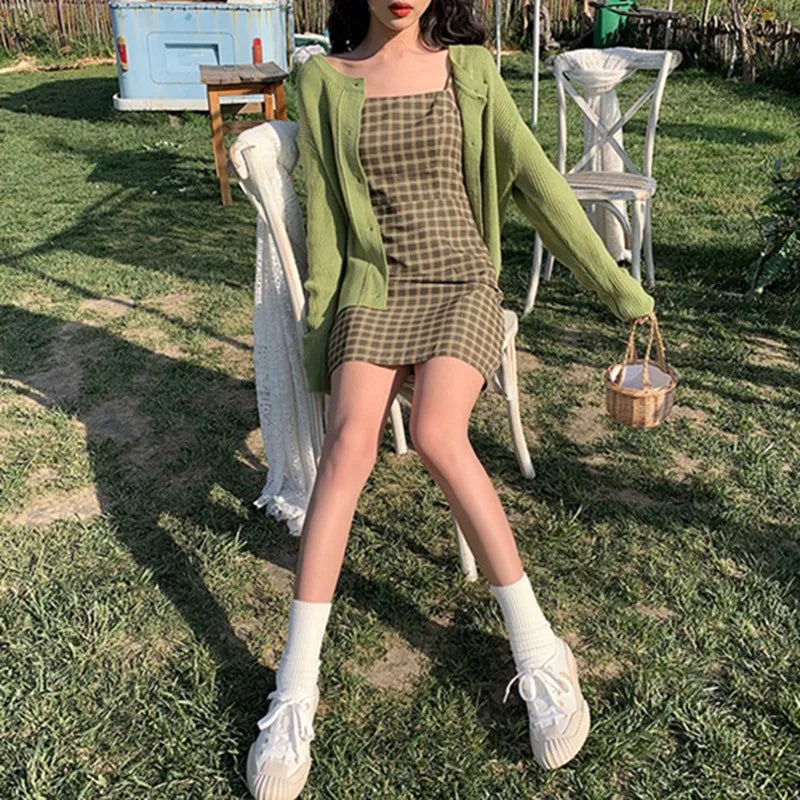 Vintage Plaid Dress