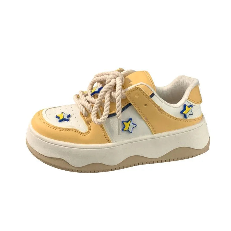 Chunky Yellow Platform Sneakers