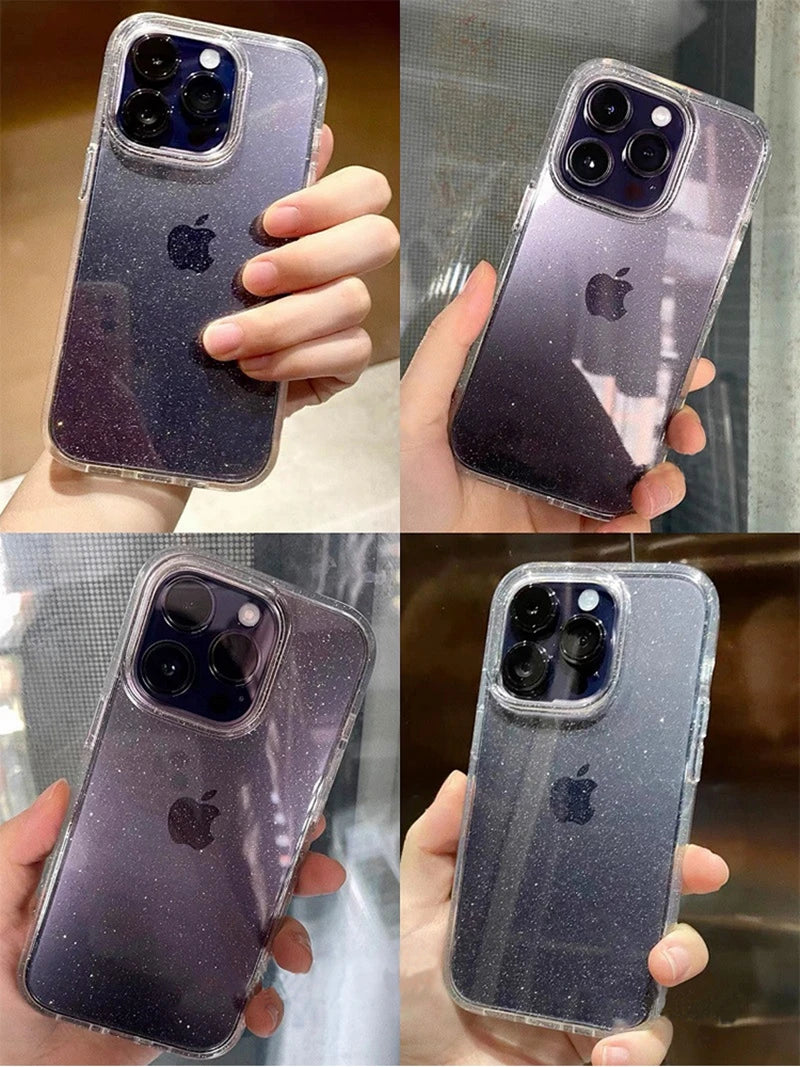 Glitter Transparent iPhone Case