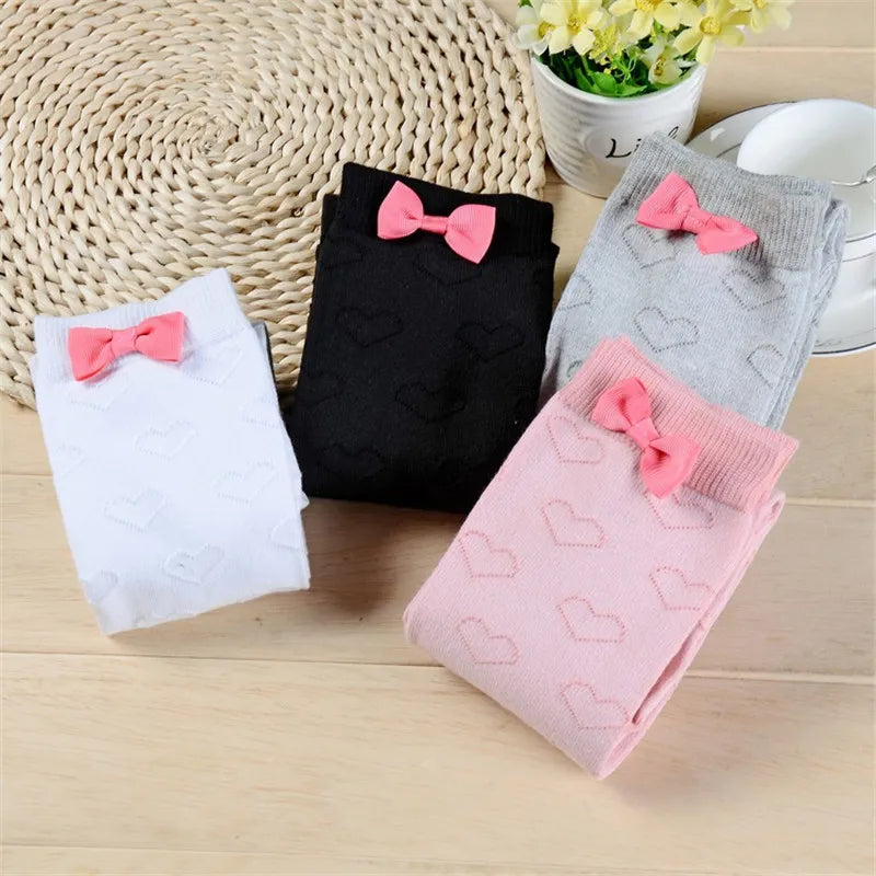 Pink Bow Knee Socks