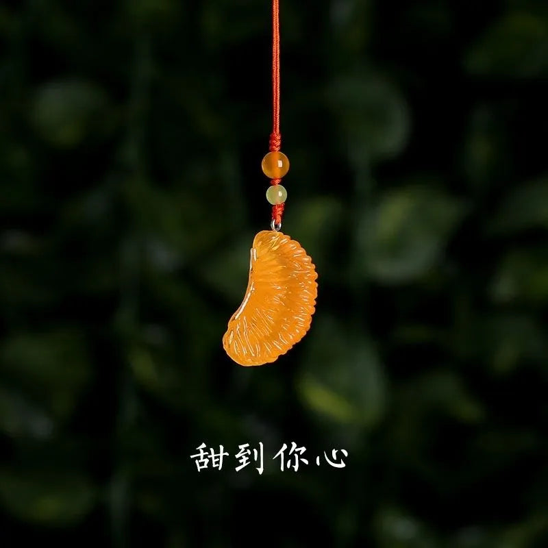 Mandarin Slice Phone Charm