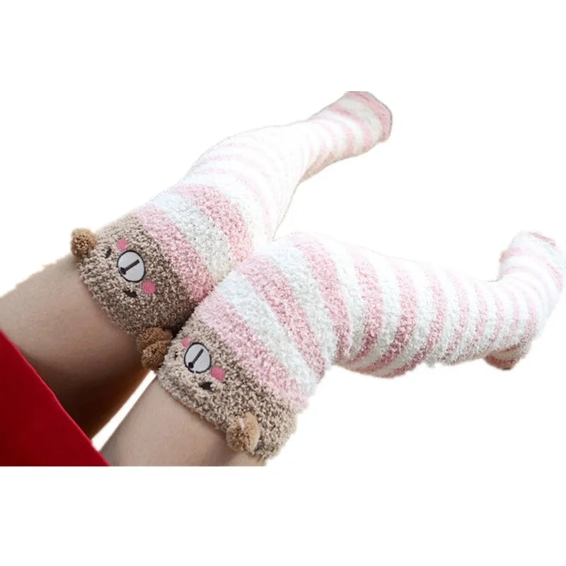 Animal Fuzzy Knee Socks
