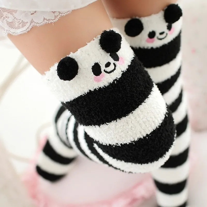 Animal Fuzzy Knee Socks
