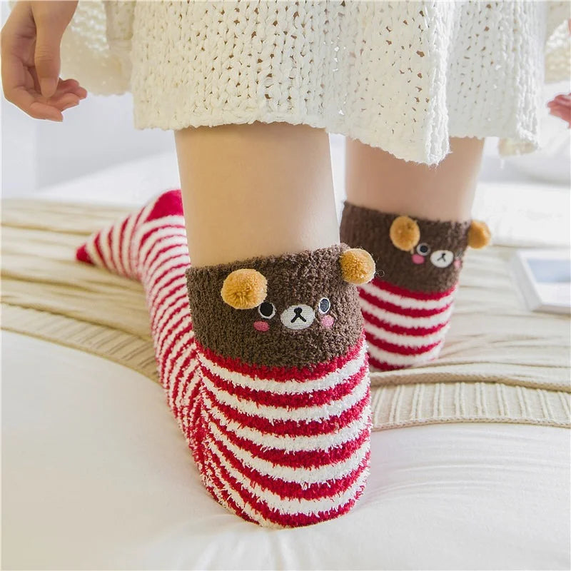 Animal Fuzzy Knee Socks