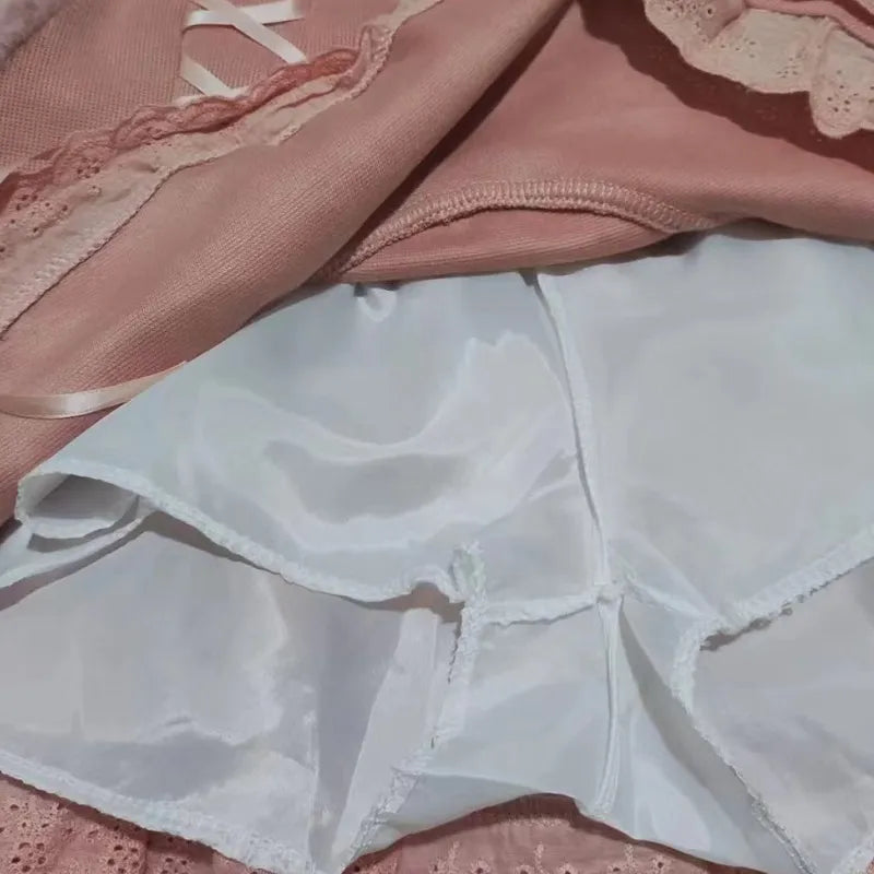 Pink Bow Mini Skirt