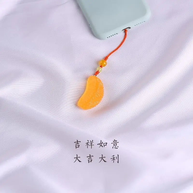 Mandarin Slice Phone Charm