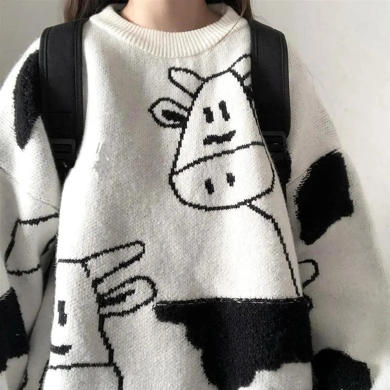 Korean Style Cow Sweater