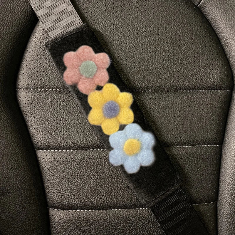 Pastel Flower Seatbelt Cover