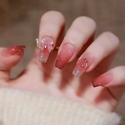 Pink Press-on Jelly Nails