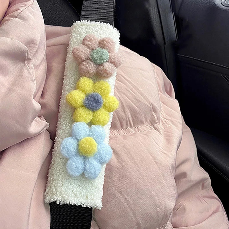 Pastel Flower Seatbelt Cover