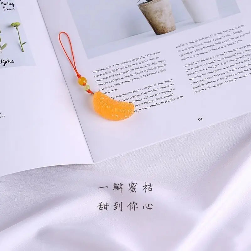Mandarin Slice Phone Charm