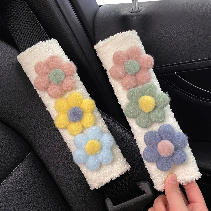 Pastel Flower Seatbelt Cover